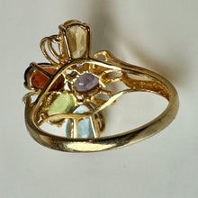Load image into Gallery viewer, 10K Plumb Gold Topaz Citrine Amethyst Peridot Garnet Ring sz 7 (3.7g)
