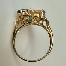 Load image into Gallery viewer, 10K Plumb Gold Topaz Citrine Amethyst Peridot Garnet Ring sz 7 (3.7g)
