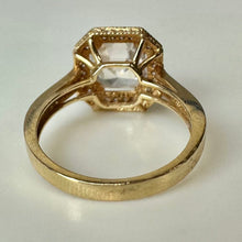 Load image into Gallery viewer, 14K Gold Cubic Zirconia Halo Engagement Ring sz 6 (3.6g)
