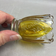 Load image into Gallery viewer, Antique 1893 Worlds Fair Yellow &amp; Clear Glass Toothpick Holder Souvenir (3")
