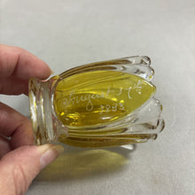 Load image into Gallery viewer, Antique 1893 Worlds Fair Yellow &amp; Clear Glass Toothpick Holder Souvenir (3")
