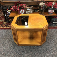Load image into Gallery viewer, Oak End Table w/Glass Top (21x30x25) AS IS
