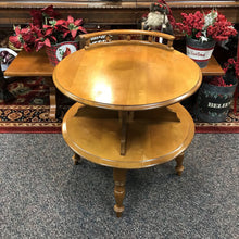 Load image into Gallery viewer, 2 Tier Maple Table (29x25x25) AS IS
