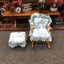 Load image into Gallery viewer, Small Floral Rocker w/ Foot Rest (23x14x21)
