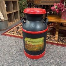 Load image into Gallery viewer, Painted Red/Black Milk Can (25")
