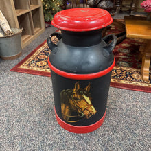 Load image into Gallery viewer, Painted Red/Black Milk Can (25")
