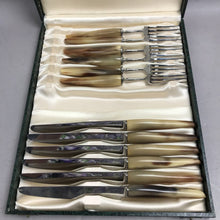 Load image into Gallery viewer, MCM Hambro House Cutlery 12 Piece Fork &amp; Knife Set Made in England (9")
