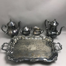 Load image into Gallery viewer, Vintage Leonard Silverplate 4 Piece Tea Set w/Tray(26x14)
