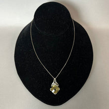 Load image into Gallery viewer, Vintage Sterling Lemon Quartz Pendant on 18" Chain Necklace (1.25")
