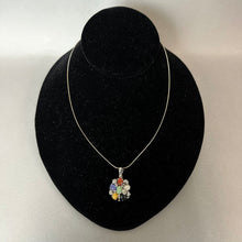 Load image into Gallery viewer, Vintage Sterling Shades of Jade Enhancer Pendant on 18" Chain Necklace (1.25")
