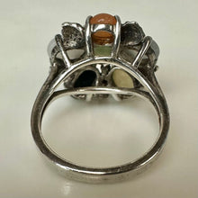Load image into Gallery viewer, Vintage Sterling Shades of Jade Ring sz 6.25
