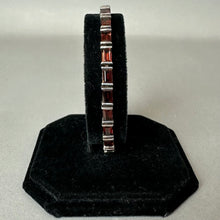 Load image into Gallery viewer, Vintage Sterling Garnet Tennis Bracelet (7")
