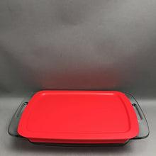 Load image into Gallery viewer, Pyrex C233 Glass 9x13 Easy Grab Handles 3 Quart Casserole Pan with Red Lid
