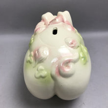 Load image into Gallery viewer, Vintage Smiley Pig Ceramic Giant Piggy Bank Lucky Clover Shamrock Bow (14")

