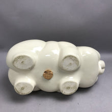Load image into Gallery viewer, Vintage Smiley Pig Ceramic Giant Piggy Bank Lucky Clover Shamrock Bow (14")
