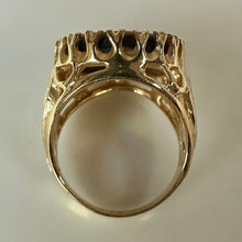 Load image into Gallery viewer, Vintage Goldtone Carved Abalone Angel Cameo Ring sz 6
