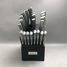 Load image into Gallery viewer, Cooks JPC Knife Block 22pc Set (Missing Shears) (~14x12x6)
