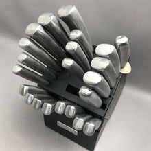 Load image into Gallery viewer, Cooks JPC Knife Block 22pc Set (Missing Shears) (~14x12x6)
