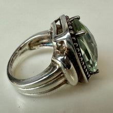 Load image into Gallery viewer, Vintage Sterling Faceted Aquamarine Ring sz 6
