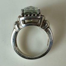 Load image into Gallery viewer, Vintage Sterling Faceted Aquamarine Ring sz 6

