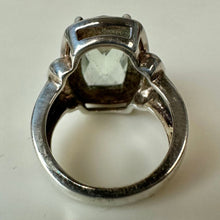 Load image into Gallery viewer, Vintage Sterling Faceted Aquamarine Ring sz 6
