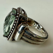 Load image into Gallery viewer, Vintage Sterling Faceted Aquamarine Ring sz 6
