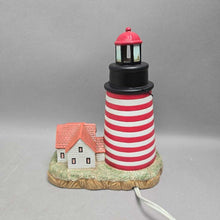 Load image into Gallery viewer, Lefton Historic American Lighthouse Collection Lamp - West Quoddy Head, Maine (9x8x4.5)
