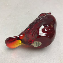 Load image into Gallery viewer, Fenton Ruby Red Songbird - Vintage Amberina Glass Songbird Paperweight (4")
