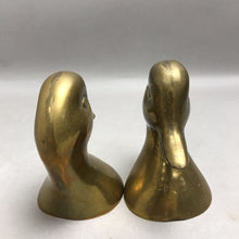 Load image into Gallery viewer, Vintage Solid Brass Duck Head Bookends (5")
