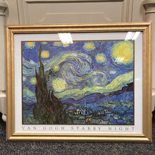 Load image into Gallery viewer, Gold Framed Vincent Van Gough The Starry Night Print (25x32)

