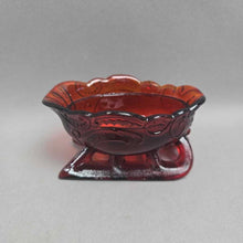 Load image into Gallery viewer, Vintage Ruby Red/Amberlina Glass Santa Sleigh Candy Dish (~3x5x3.5)
