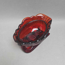 Load image into Gallery viewer, Vintage Ruby Red/Amberlina Glass Santa Sleigh Candy Dish (~3x5x3.5)
