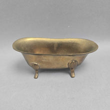 Load image into Gallery viewer, Vintage Brass Clawfoot Bathtub Soap Dish (2.25x5.5x2.5)
