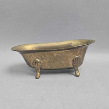 Load image into Gallery viewer, Vintage Brass Clawfoot Bathtub Soap Dish (2.25x5.5x2.5)
