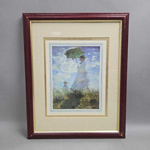 Load image into Gallery viewer, Framed Claude Monet Print - Woman with a Parasol (Madame Monet and Her Son) (15.5x12.5)
