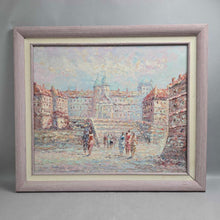 Load image into Gallery viewer, Marie Charlot Signed Heavy Impasto/Oil Painting - European City Scene (25x29)
