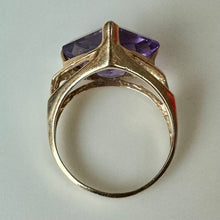 Load image into Gallery viewer, 14K Gold Amethyst Ring sz 6 (3.6g)
