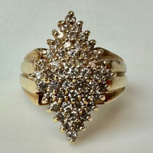 Load image into Gallery viewer, 14K Gold Diamond Vintage Cocktail Ring sz 5.5 (6.1g)
