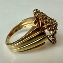 Load image into Gallery viewer, 14K Gold Diamond Vintage Cocktail Ring sz 5.5 (6.1g)
