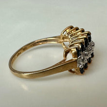 Load image into Gallery viewer, 10K Gold Sapphire Diamond Ring sz 6 (2.1g)
