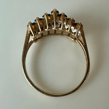 Load image into Gallery viewer, 10K Gold Sapphire Diamond Ring sz 6 (2.1g)
