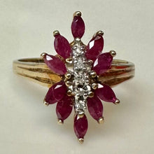 Load image into Gallery viewer, 10K Ruby Diamond Ring sz 6 (2.2g)
