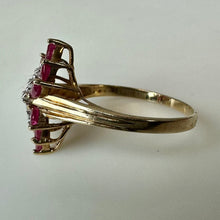 Load image into Gallery viewer, 10K Ruby Diamond Ring sz 6 (2.2g)
