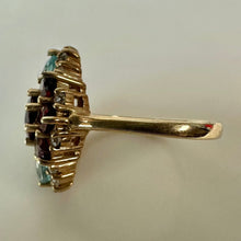 Load image into Gallery viewer, 10K Gold Garnet Topaz Ring sz 6 As-Is (3.8g)
