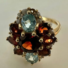 Load image into Gallery viewer, 10K Gold Garnet Topaz Ring sz 6 As-Is (3.8g)
