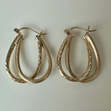 Load image into Gallery viewer, 10K Gold Double Hoop 1.25" Earrings (1.6g)
