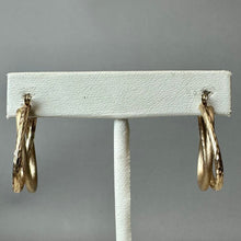 Load image into Gallery viewer, 10K Gold Double Hoop 1.25" Earrings (1.6g)
