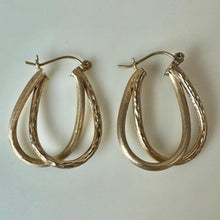 Load image into Gallery viewer, 10K Gold Double Hoop 1.25" Earrings (1.6g)
