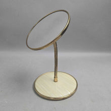 Load image into Gallery viewer, Vintage Neiman Marcus Gooseneck Travel Mirror w/ Pouch (~9")
