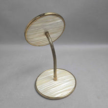 Load image into Gallery viewer, Vintage Neiman Marcus Gooseneck Travel Mirror w/ Pouch (~9")
